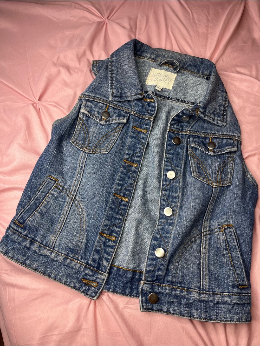 Thread & Supply Women’s Blue Denim Vest Jacket